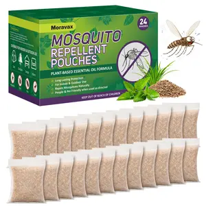 Mosquito Repellent Outdoor Patio, Natural Mosquito Repellant Indoor for Living Room, Bedroom, Patio, garages, Camping, Safe for Kids and Pets (24 Packs)