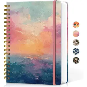 Lined Spiral Notebook Journal for Work, 300 Pages Thick B5 (7.1"x10") College Ruled Journal for Women & Writing, Hardcover Notebook for Note Taking,  for Office  School Supplies, Sunset