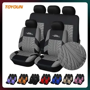 Full set of universal car seat covers, breathable polyester car seat protectors, suitable for most cars, trucks, SUVs, vans, car interior essentials accessories, give the best gift for your car