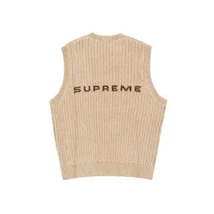 Supreme Chenille Sweater Vest Beige (men) by StockX