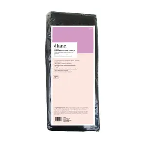 Diane Stain Resistant Black Towels 12 Pack
