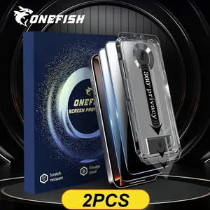 One Fish Screen Protector 2 Pack, 360° Privacy [4 sides Privacy] ScreenProtector [UP, DOWN, LEFT, RIGHT] Anti-Spy,Drop Protection, Cell Phone Accessories.