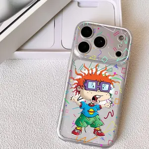 Cartoon R-Rugrats Cute Phone Case Magnetic Clear Case for iPhone 17 16 15 14 13 12 11 Pro Max Plus | Reliable MagSafe Suction | Anti-Yellowing Slim Cover | Raised Edge Protection for Camera & Screen