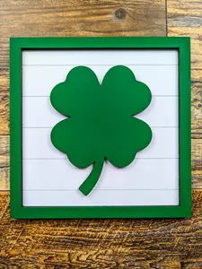 St. Patrick's Day Board and Batten Clover Sign Or Craft Kit Decoration