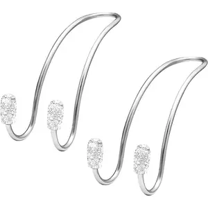 2 count  Headrest Hook, Bling  Auto Hooks Stainless Steel Backseat Hangers, Universal Rhinestone Cute Seat  Organizer Hanger for Purse Bag Clothes,  Accessories (White)