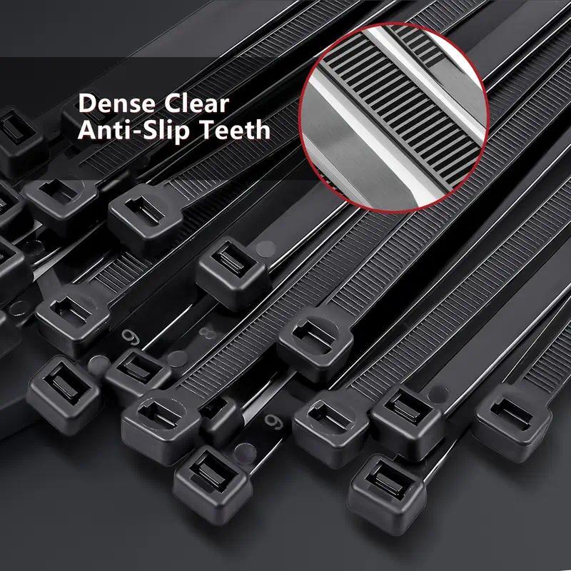 400-Piece nylon universal cable tie buckle self-locking nylon zipper tie bracket new product -