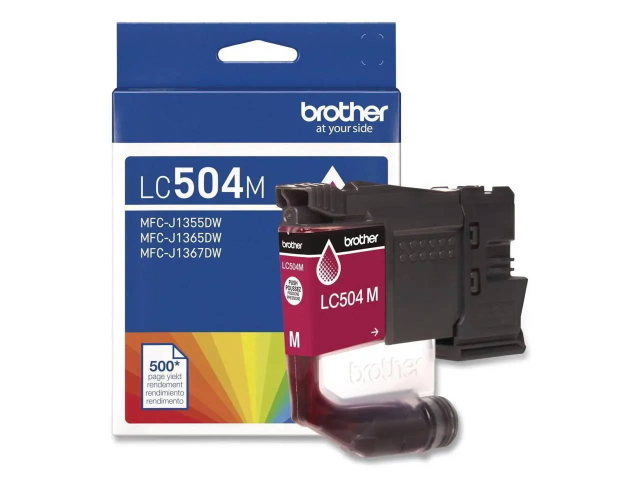 Brother Genuine LC504M Standard Yield Magenta Ink Cartridge