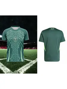 New Algerian Style Football Jersey, 3D Print Fan T-Shirt, Sports Jersey, Round Neck Short Sleeve, Unisex Soccer Shirt, Training & Match Wear, Holiday Gift