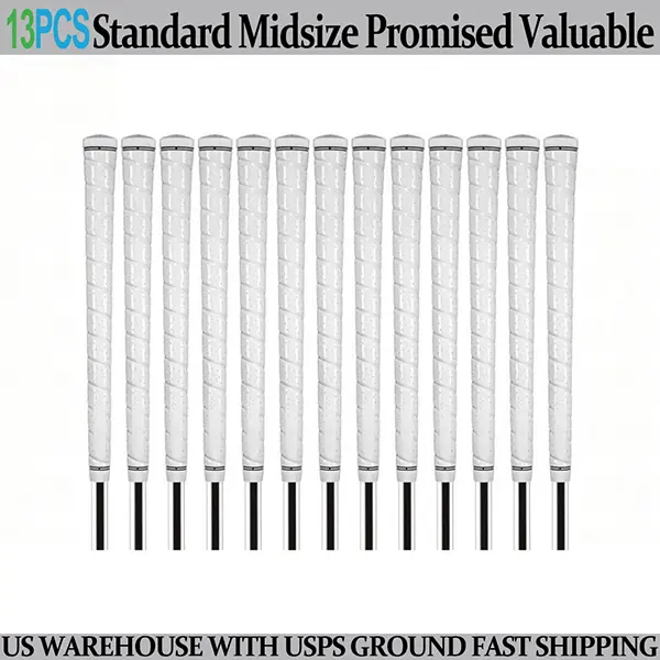 Natural Rubber Golf Club Grips High Tack Anti Slip Durable Comfort Feel Multiple Sizes White For Golf Irons Woods