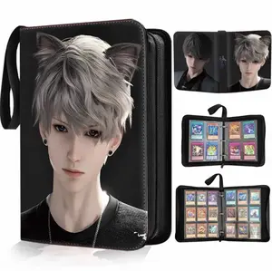 9-Pocket Binder Collector Card Album 50 Pages CCG TCG Trading Card Binder PU Leather Cover 900 Pocket Card