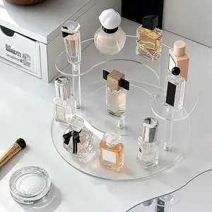 Acrylic Perfume Display Stand, 1 Count Cosmetic Storage Rack, Lipstick and Makeup Sample Display Table, Home Organizer, Makeup Organizer Box