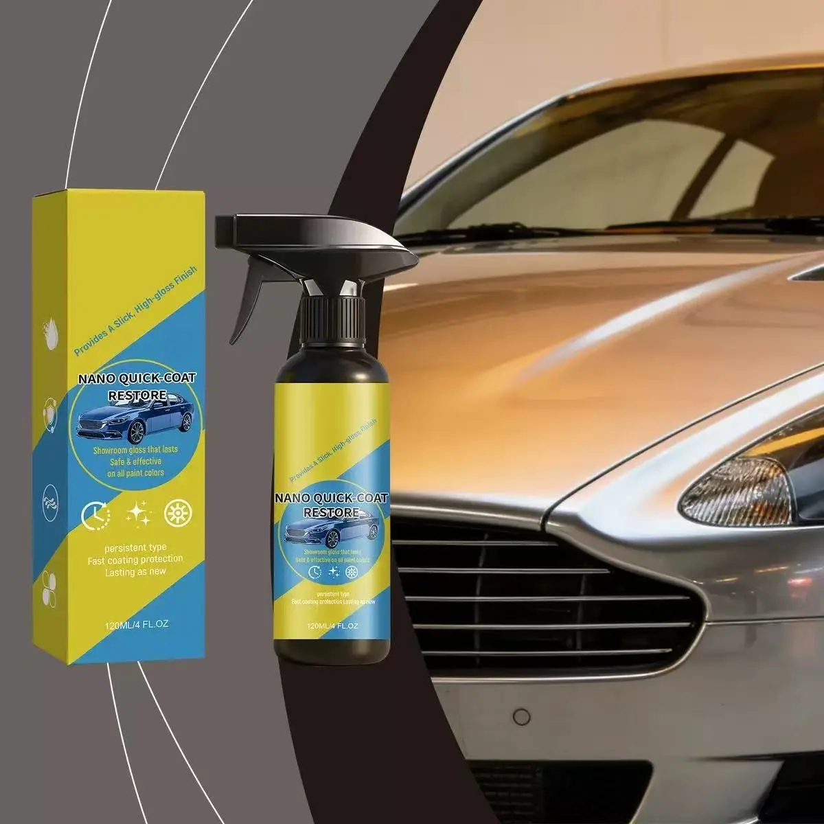 Car Ceramic Coating Agent, Protective Coating, Glossy Paint Surface Maintenance, Clean Dust-Proof Nano Quick Ceramic Coating, Car Care Product, Car Paint Waxing