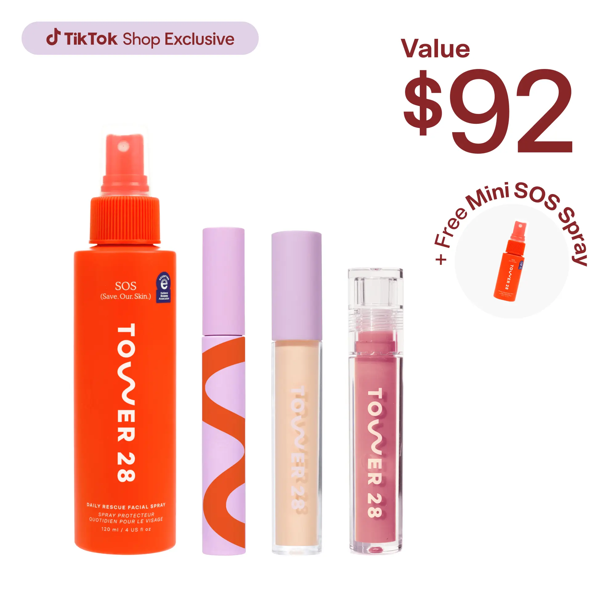Tower 28 Essentials Set - 4-Step Makeup Routine for Sun-Kissed Fresh-Faced Look Tower 28 Essentials Set - 4-Step Makeup Routine for Sun-Kissed Fresh-Faced Look