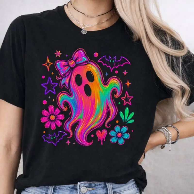 Rainbow Ghost Halloween Tee & Sweatshirt