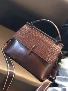 Women's Oil Wax Leather Handbag, Genuine Leather Handbag, Fixed Handle + Detachable Shoulder Straps, Versatile Carry Options, Perfect for Commuting Shopping Parties, Crossbody Shoulder Purses