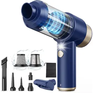 Car Vacuum Handheld Vacuum Cleaner, 15000PA Suction, Mini Vacuums with Air Duster and Blower, Portable Hand Held Vacuum for Car, House, Crumbs, Hair (Blue)
