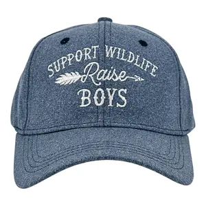Support Wildlife Raise Boys Hat Funny Sarcastic Parenting Graphic Novelty Cap Funny Hats Funny Camping  Novelty Caps for Men Blue - Standard