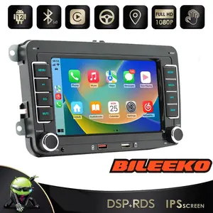 Bileeko 7 Inch 2din Car Radio Navigation, Wireless Carplay Android Auto Compatible with Volkswagen T5/caddy, Enhanced In-Car Entertainment Experience