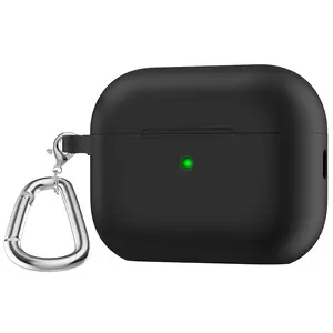 Solid Color Silicone Earphone Case, Portable Shock-Absorbing Earphone Protective Case with Keychain Compatible with Airpods Pro 2/1