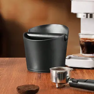 Shock-Absorbing Espresso Knock Box, Non-Slip Coffee Grounds Dump Bin, Essential Coffee Accessories, Perfect for Students, Back to School Gear