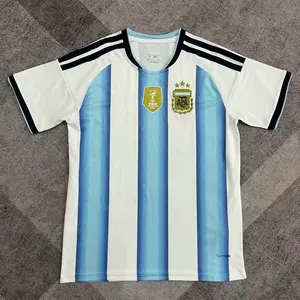 Argentina Style Soccer Jersey – Blue & White Stripes, Breathable Fan Shirt, World Football Inspired