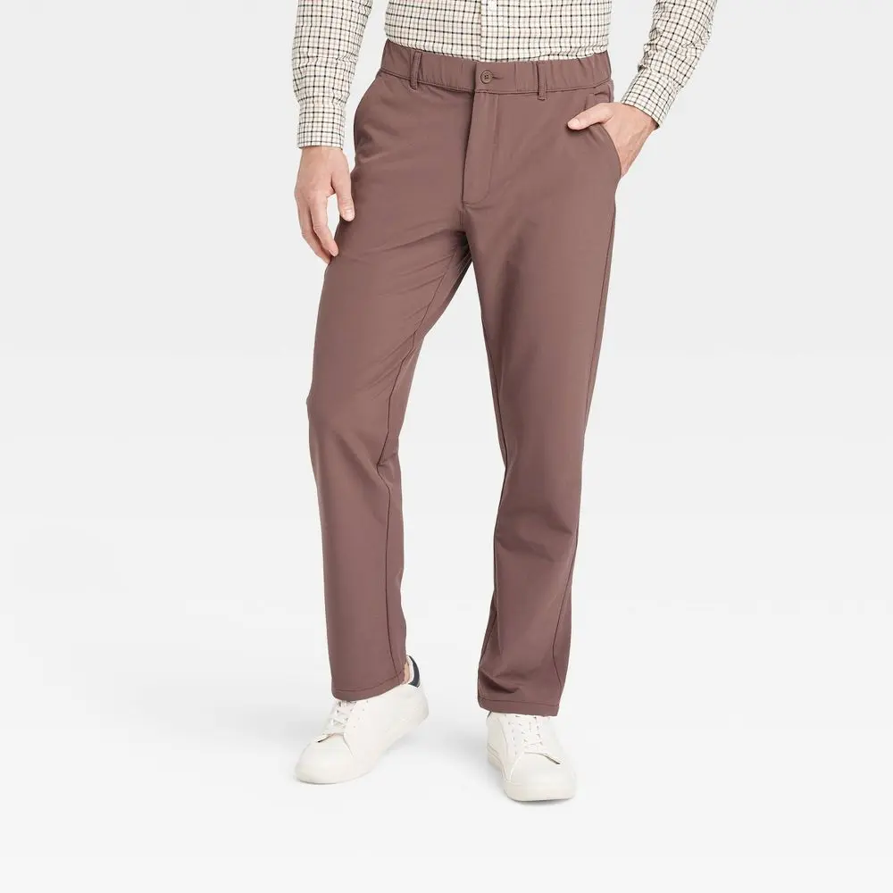 Men's Relaxed Travel Trousers - Goodfellow & Co Brown L