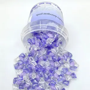 Five-in-one laundry ball and lavender-scented washing capsule, Laundry Pods, 30 capsules /50 capsules/bag, 560 grams/barrel, effectively remove stains, keep fragrance for a long time, and are easy to carry, suitable for home and travel.