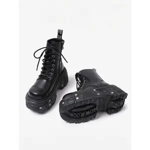 Punk Boots for Men & Women, 9cm Heel Increase Short Boot Sizes 36-42, Casual All Season Shoes, Multiple Styles Available