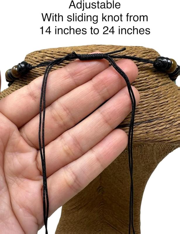 Turquoise Howlite Sea Turtle Beaded Necklace with Black & Brown Wooden Beads Adjustable Cord 14-24 Inches Unisex Bohemian Style Jewelry