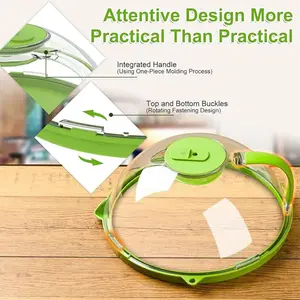 Upgraded Microwave Splatter Cover for Food,Clear Microwave Cover with Water Steamer,Adjustable Vented Splatter Guard,10" Plate Covers,Kitchen