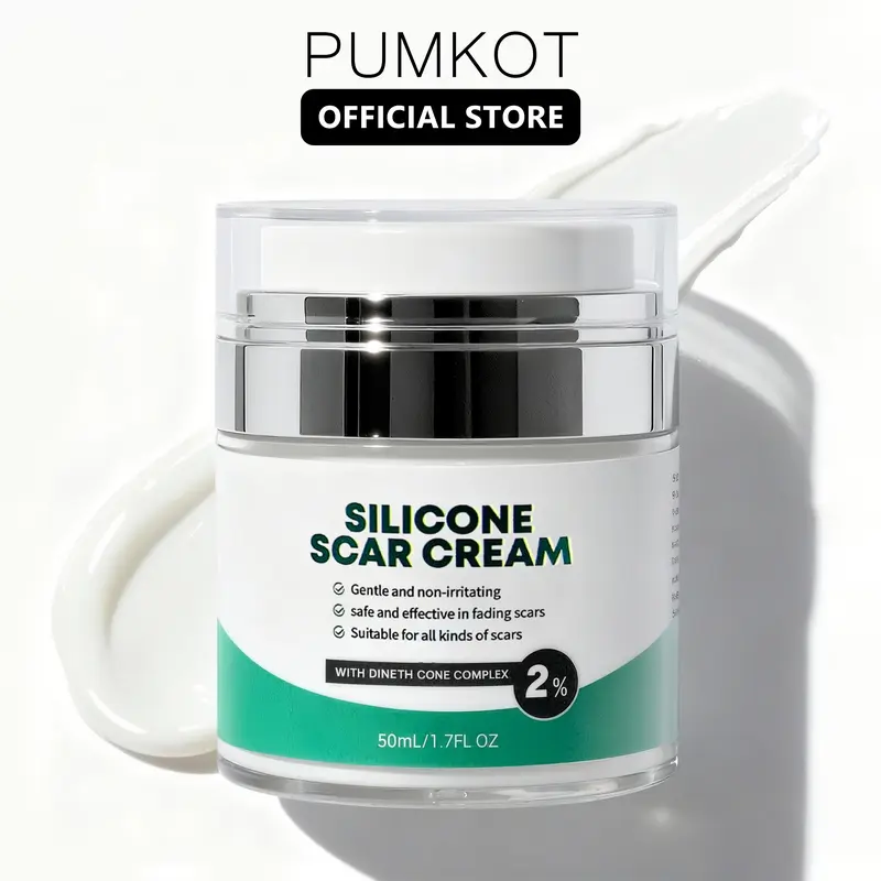 PUMKOT 2% Silicone Scar Repair Cream for Stretch Marks Loose Skin Surgical Scars Old & New Scars Skin Repair and Firming