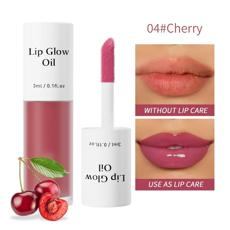 Korean Cosmetic Hydrating Lip Glow Oil - Long-Lasting Glossy Moisture, 24H Hydrate, Dry Lip Treatment, Winter Cold Weather Protection, Makeup Companion