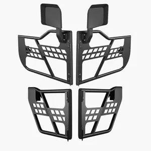 VEVOR Jeep Tube Doors, 4-Door, Hunting Jeep Tubular Door with DOT Certified Rear View Mirrors, Jeep Doors with Rubber Pads & Toughened Steel Tube, Fit for 2007-2018 Jeep Wrangler JK