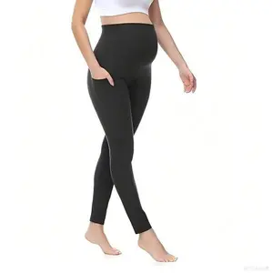HOFISH Maternity Leggings, Yoga Pants, Pregnancy Leggings Over The Belly Workout Active Wear