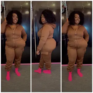 Two Piece Brown Joggers Set