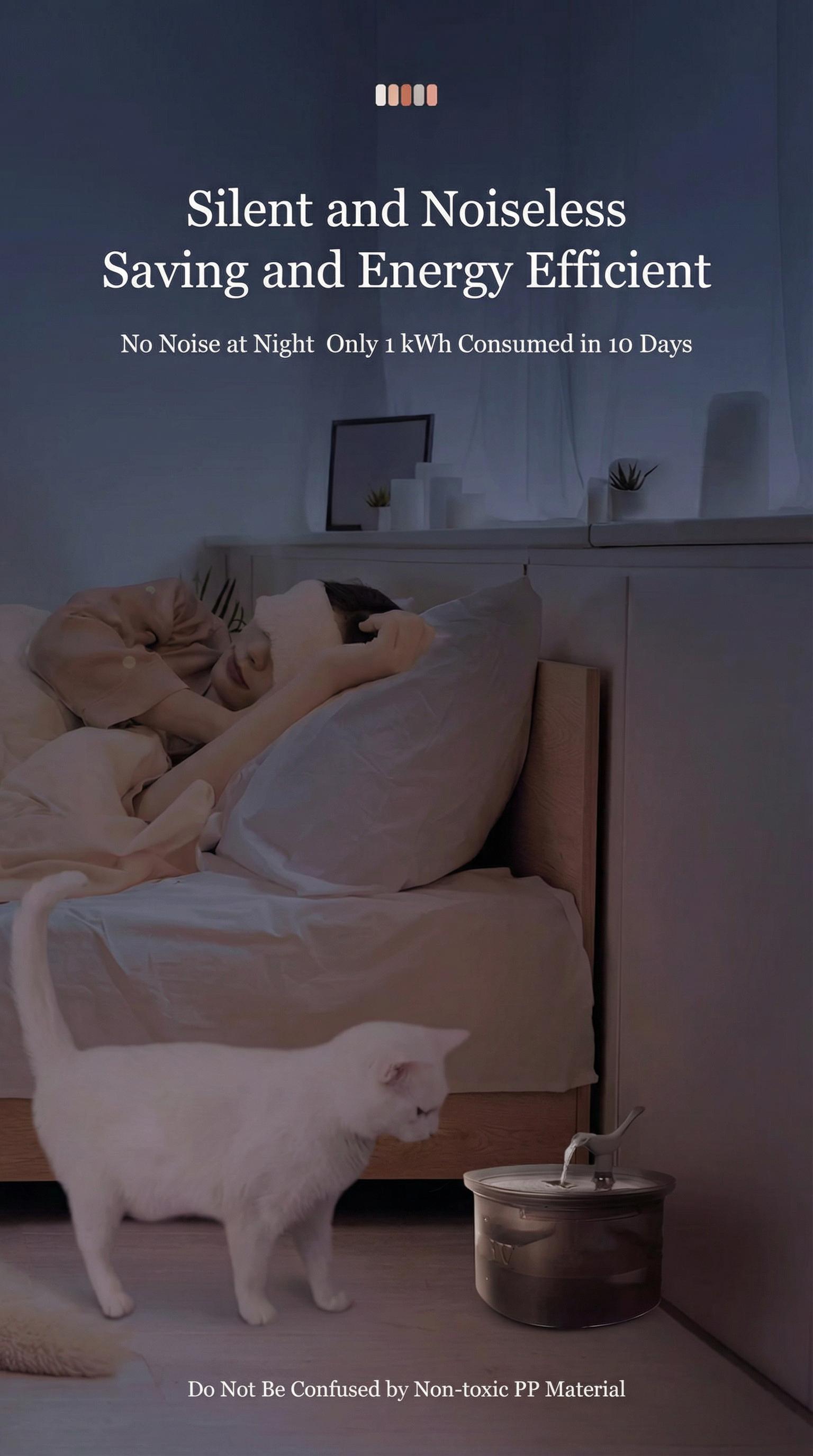 GTplayer 3L Large Capacity Automatic Pet Water Fountain, Brown Frosted Transparent Tank, Ultra-Quiet Pump & Filtration Circulation System, For Indoor Cats & Dogs, Continuous Water Supply, Easy to Clean, Smart Pet Care, New Trend of Home Pet Supplies