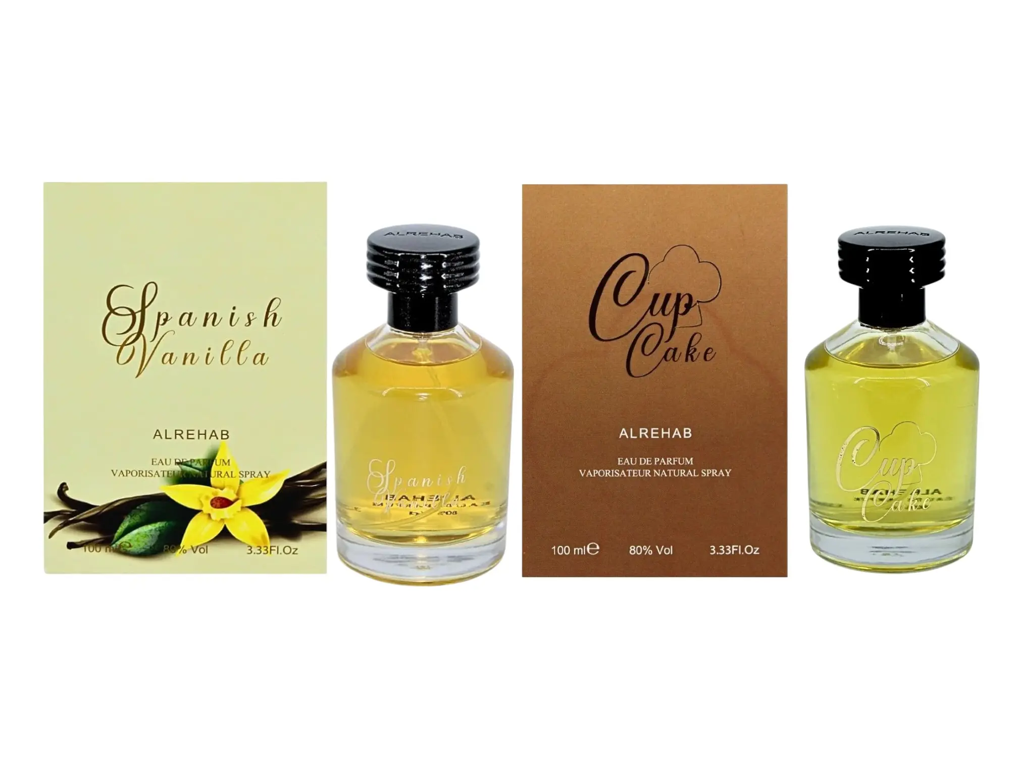 (2pc Bundle Pack) Spanish Vanilla + Cup Cake by Al-Rehab EDP Spray, 100ml
