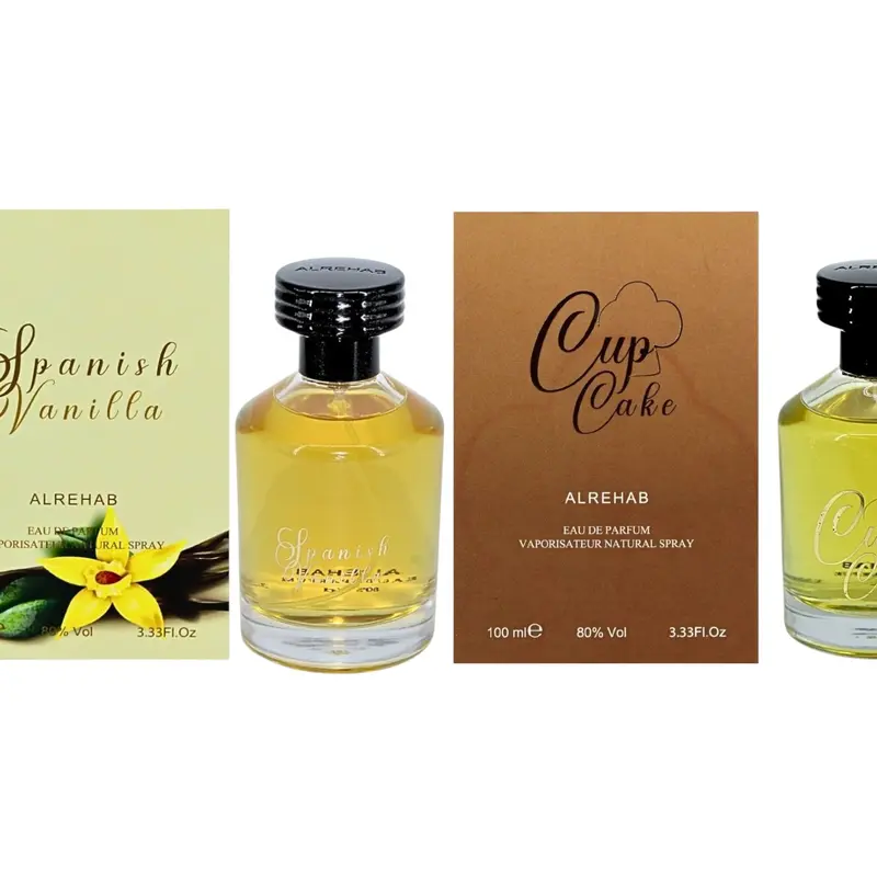 (2pc Bundle Pack) Spanish Vanilla + Cup Cake by Al-Rehab EDP Spray, 100ml
