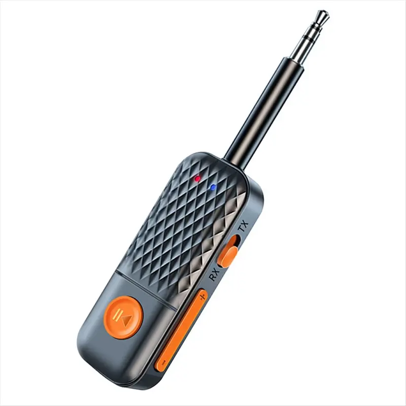 Bluetooth 5.4 Audio Transmitter Receiver 3.5MM AUX Hifi Stereo Music Adapter with Mic for Car Airplane TV PC Headphone for Christmas New Year Home Use