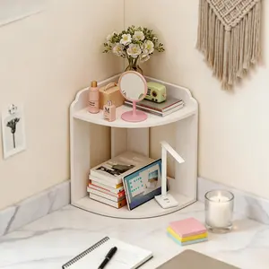 Home Corner Floor Multi-Layer Storage Rack, Bathroom Living Room Angle Turnaround Shelf, Triangle Organizer Stand