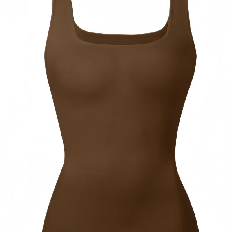 1/2 Piece Women's Tummy Control Shapewear Tank Tops Seamless Square Neck Compression Tops Slimming Body Shaper Camisole
