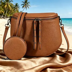 Women’s 2026 Versatile Crossbody Bag with Detachable Mini Round Pouch| Large-Capacity Waterproof Leather Bag| Adjustable Strap for Travel/Everyday/Errands| Stylish Gift for Women