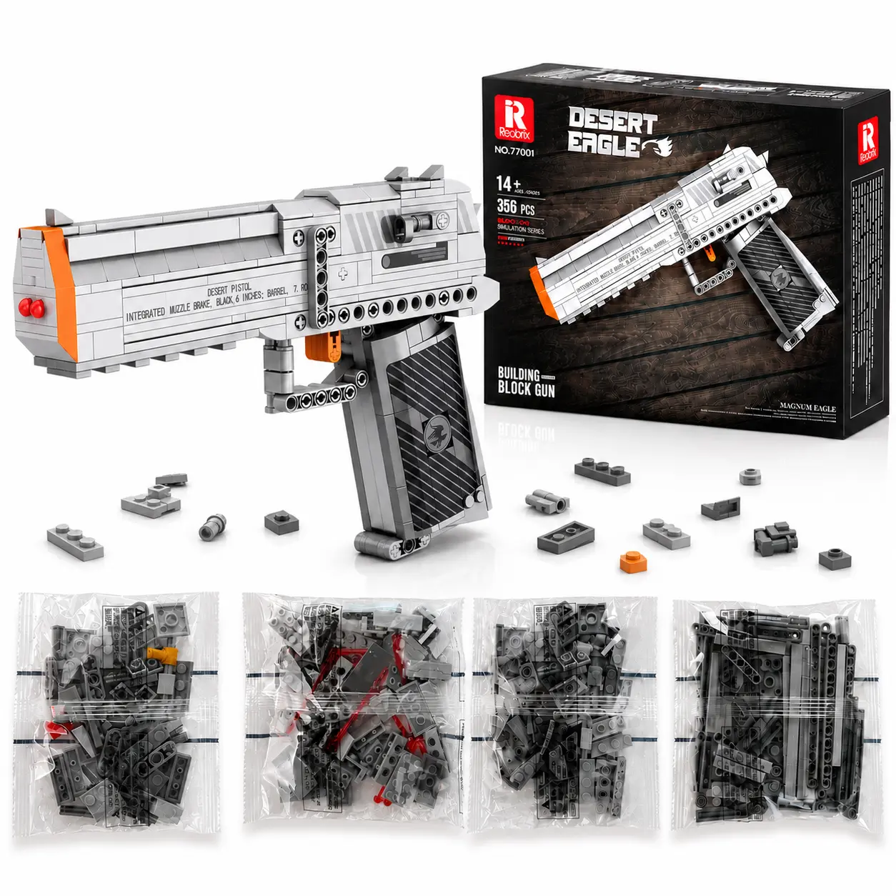 Building block model 77001 tactical DIY building block handle set—a toy suitable for multi-person strategic collaboration, ideal for outdoor team activities, stress relief, collections, and exercising children’s practical skills.