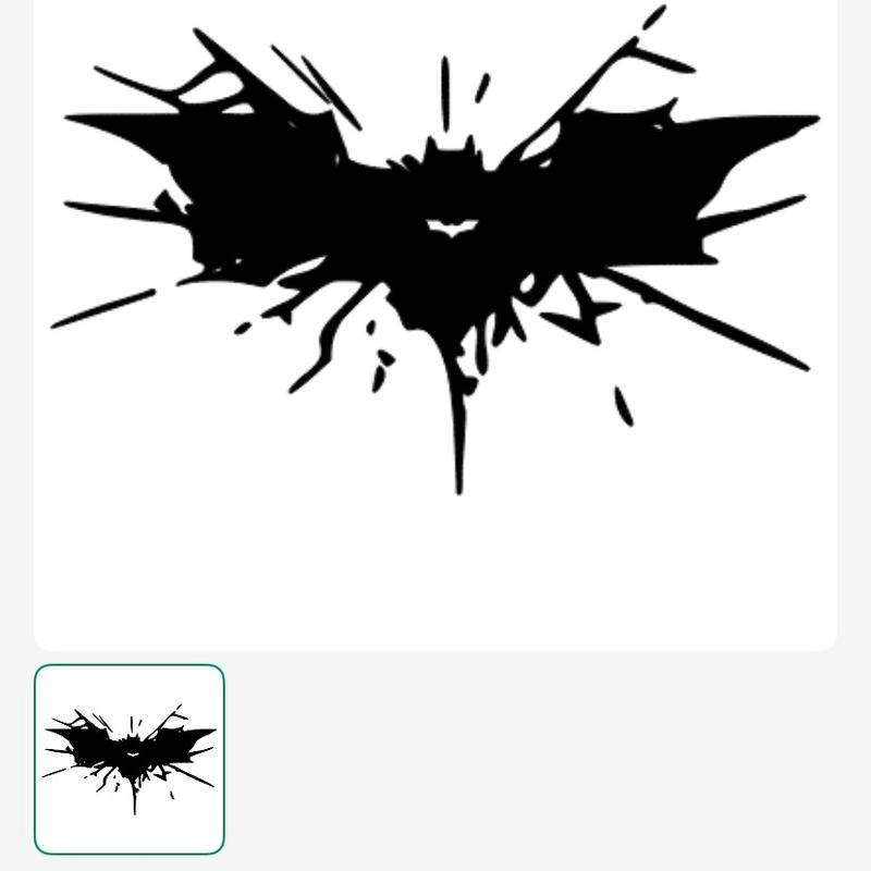 Shattered Batman car decal