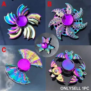 Metal Finger Spinner Toy, Sensory Fidget Spinner, Colorful Desk Decor, Party Gift, Birthday Present, Durable Metal Structure