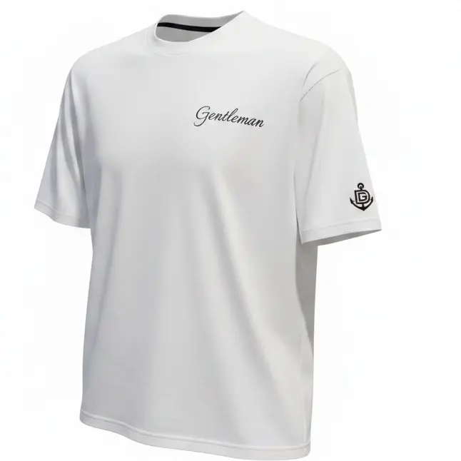 The Signature — Men's Heavyweight White Tee | Vintage Cut | Dock Gentleman