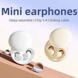 Mini Invisible Small Tiny Earbuds Wireless Whitetooth Ear Buds for Small Ears Canals Women Sleep Earbuds for Side Sleepers Sleeping Micro Smallest Discreet Hidden Earbuds Headphones for Work wireless earphone Bluetooth Charging