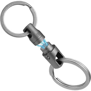 KeyUnity KA45 Titanium Quick Release Keychain, One-Hand Detachable Magnetic Connector for Car Keys, USB Drives, and EDC Gear