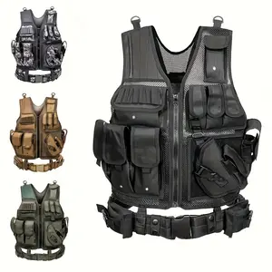 Tactical Vest Outdoor Ultra-Light Breathable CS Vest Adjustable for Adults VT-1063