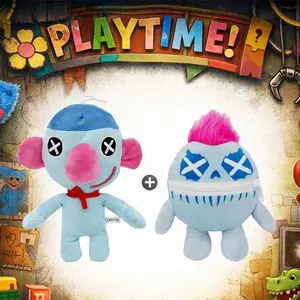 Poppy Playtime Mommy Long Legs & Bunzo Bunny 2-in-1 Reversible Plush Set, Soft Horror Game Stuffed Doll Gift for Fans